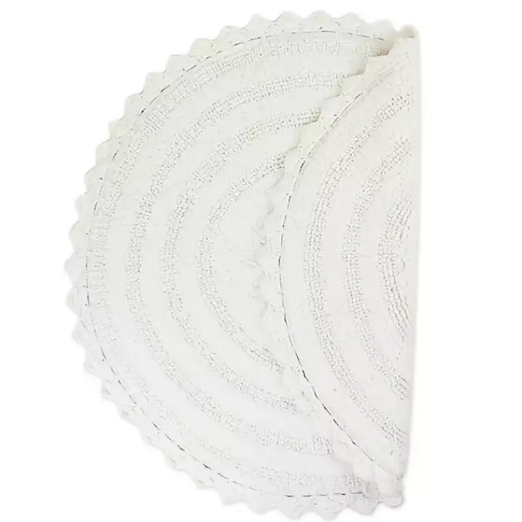 Kirklands Home Large Crochet Round Bath Mat White Online
