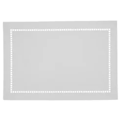 Kirklands Home Laser-Cut Hemstitch Placemats, Set of 4 White New