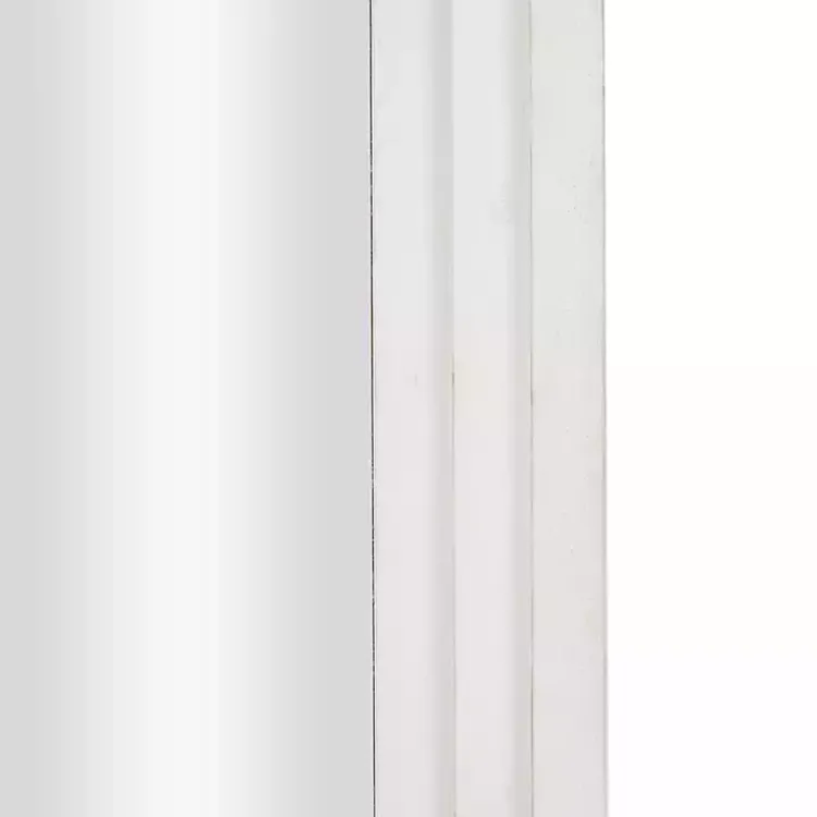 Kirklands Home White Layered Frame Oblong Wall Mirror Discount