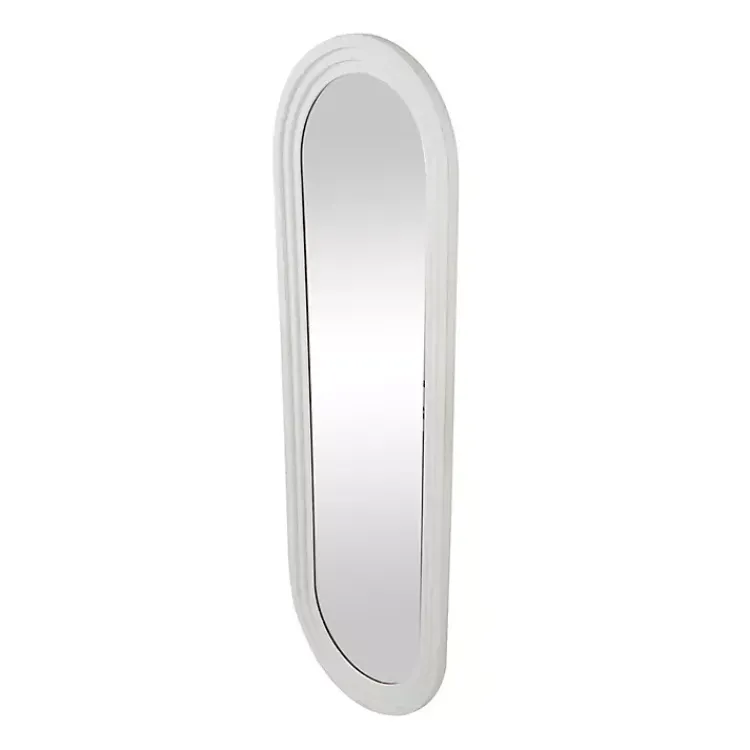 Kirklands Home White Layered Frame Oblong Wall Mirror Discount