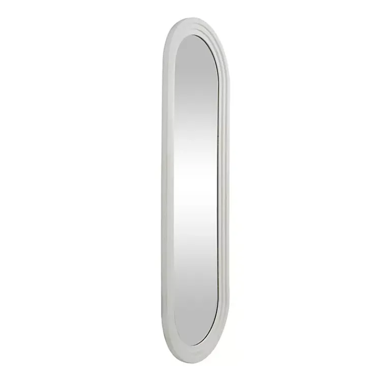 Kirklands Home White Layered Frame Oblong Wall Mirror Discount