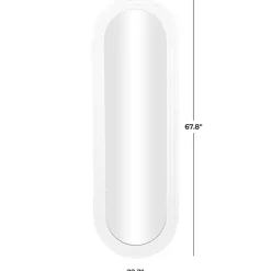 Kirklands Home White Layered Frame Oblong Wall Mirror Discount