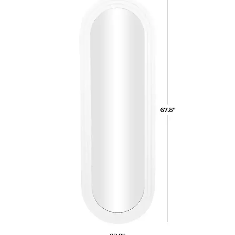 Kirklands Home White Layered Frame Oblong Wall Mirror Discount