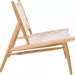 Kirklands Home Leather Woven Accent Chair White Best