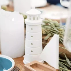 Candle Holders>Kirklands Home Lighthouse Tealight Candle Holder, 6 in. White