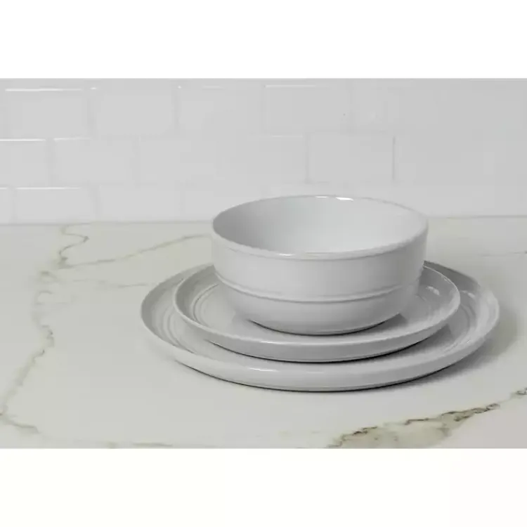 Kirklands Home Linear Salad Plates, Set of 6 White Hot