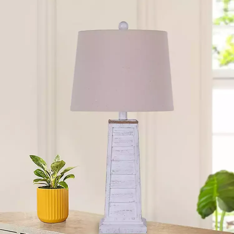 Kirklands Home Louvered Shutter Table Lamps, Set of 2 White Discount
