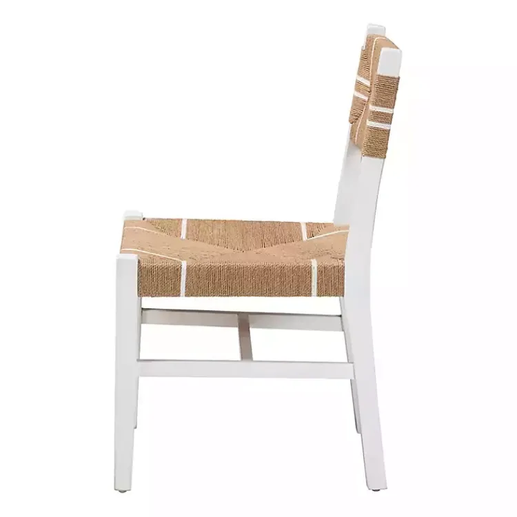 Kirklands Home White Mahogany Woven Talli Dining Chair Tan Hot