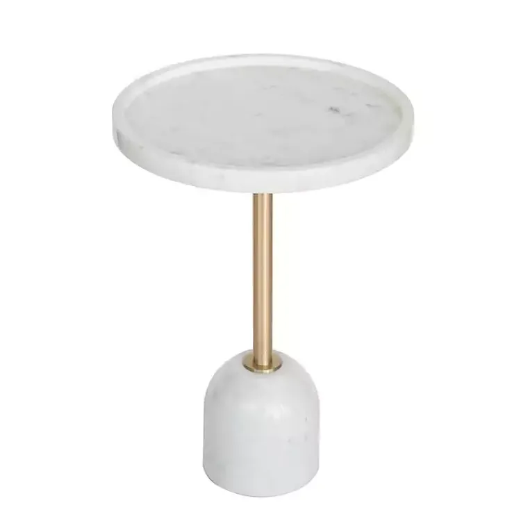 Kirklands Home Marble & Gold Cocktail Table White Sale