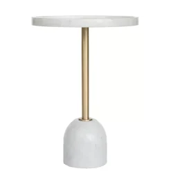 Kirklands Home Marble & Gold Cocktail Table White Sale