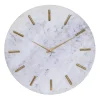 Kirklands Home White Marble and Gold Accent Wall Clock, 20 in. Online