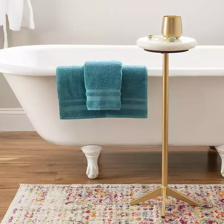 Kirklands Home Marble and Gold Base Cocktail Table White Clearance