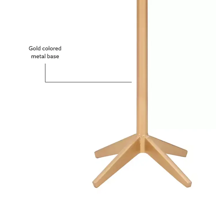 Kirklands Home Marble and Gold Base Cocktail Table White Clearance