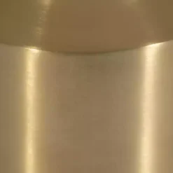 Kirklands Home Marble and Gold Cylinder Accent Table White Clearance
