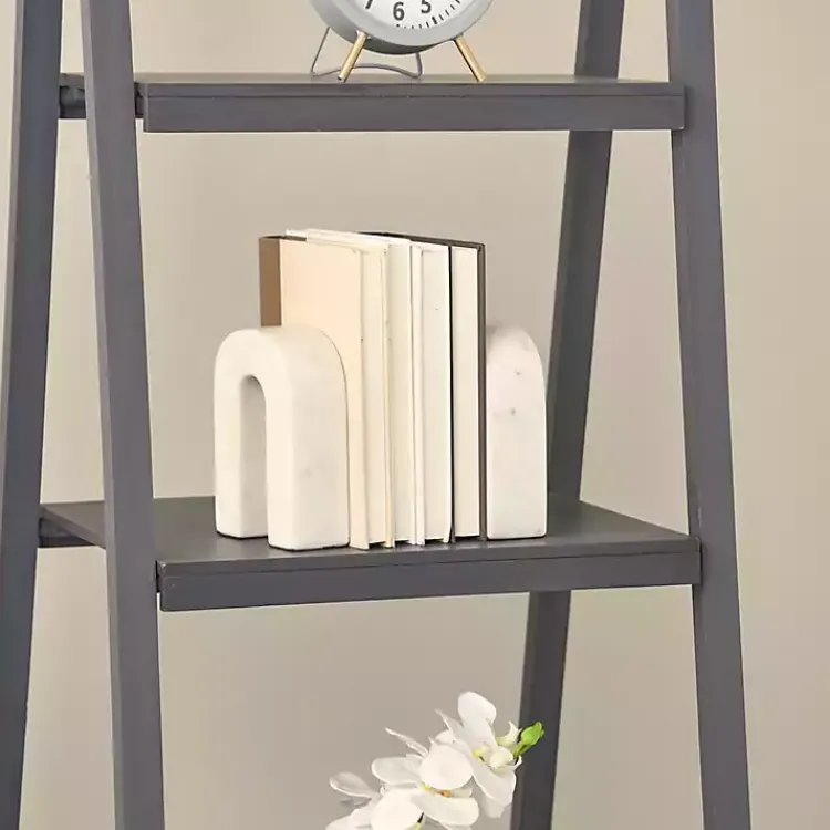 Decorative Accents>Kirklands Home Marble Arched Bookends, Set of 2 White