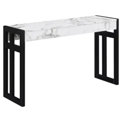 Kirklands Home Marble Monterey Console Table White