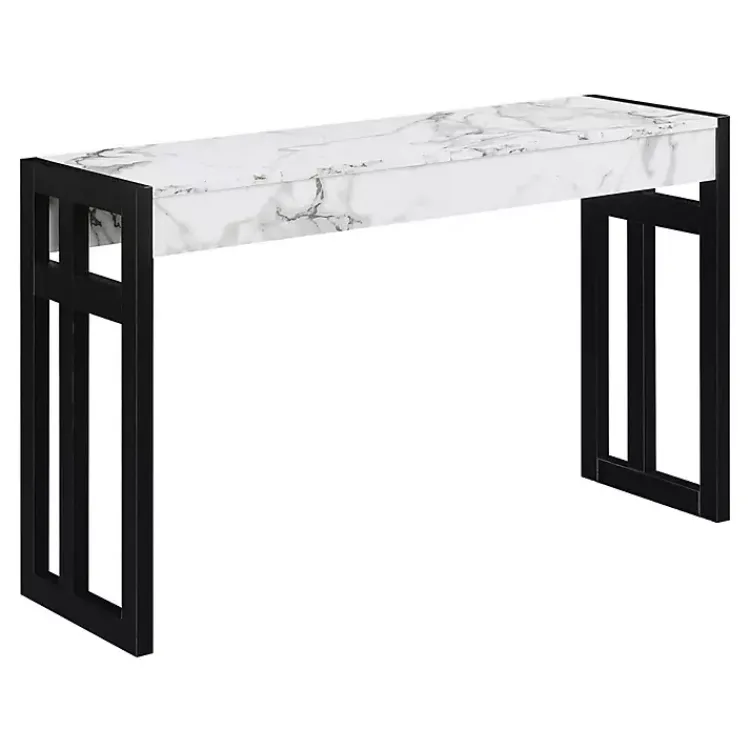 Kirklands Home Marble Monterey Console Table White