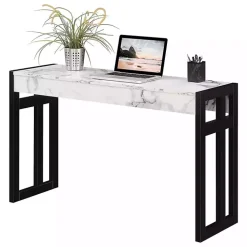 Kirklands Home Marble Monterey Console Table White