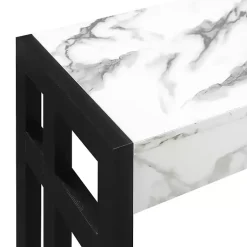 Kirklands Home Marble Monterey Console Table White