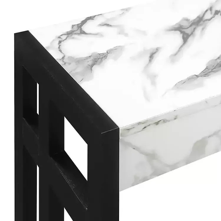 Kirklands Home Marble Monterey Console Table White