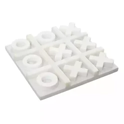 Decorative Accents>Kirklands Home Marble Tic Tac Toe Game Set White