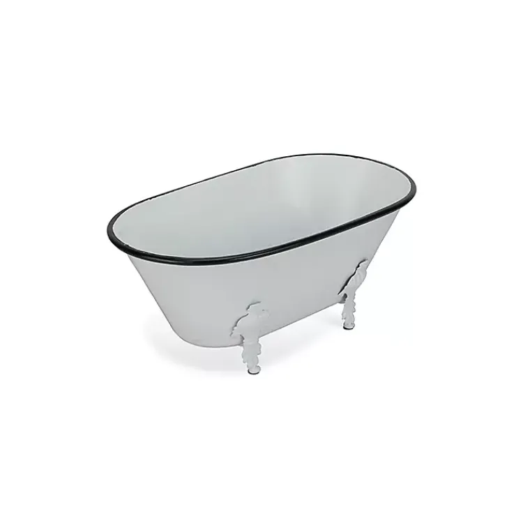 Kirklands Home Metal Bathtub Statue White Sale