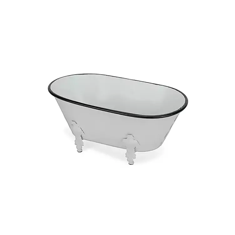 Kirklands Home Metal Bathtub Statue White Sale