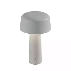 Kirklands Home Metal Dome Frosted Light Cordless Table Lamp White Online