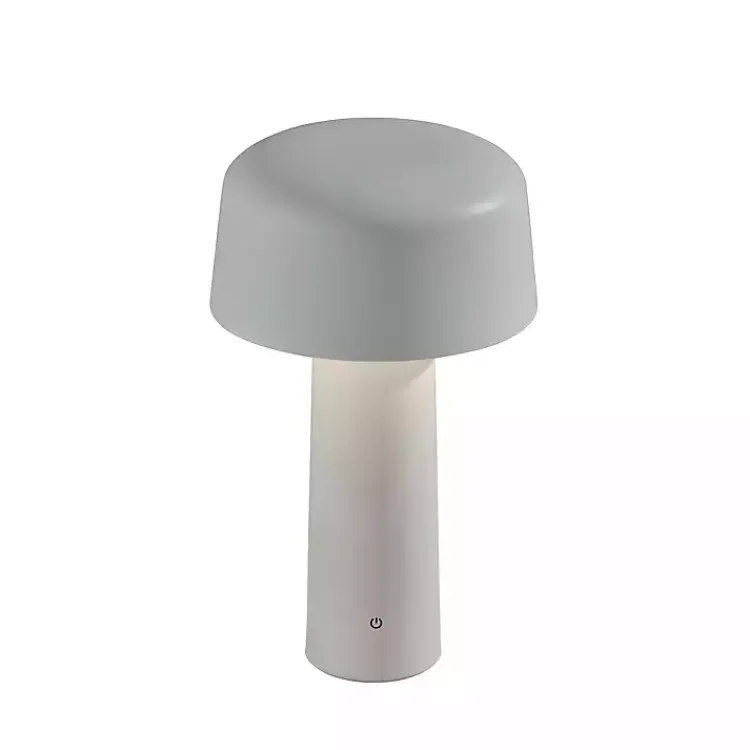 Kirklands Home Metal Dome Frosted Light Cordless Table Lamp White Online