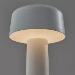 Kirklands Home Metal Dome Frosted Light Cordless Table Lamp White Online