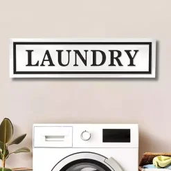 Kirklands Home Metal Laundry Wall Sign White