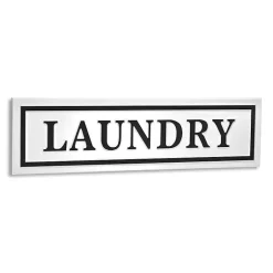 Kirklands Home Metal Laundry Wall Sign White