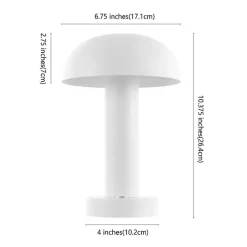 Kirklands Home Metal LED Cordless Touch Lamp, 10 in. White