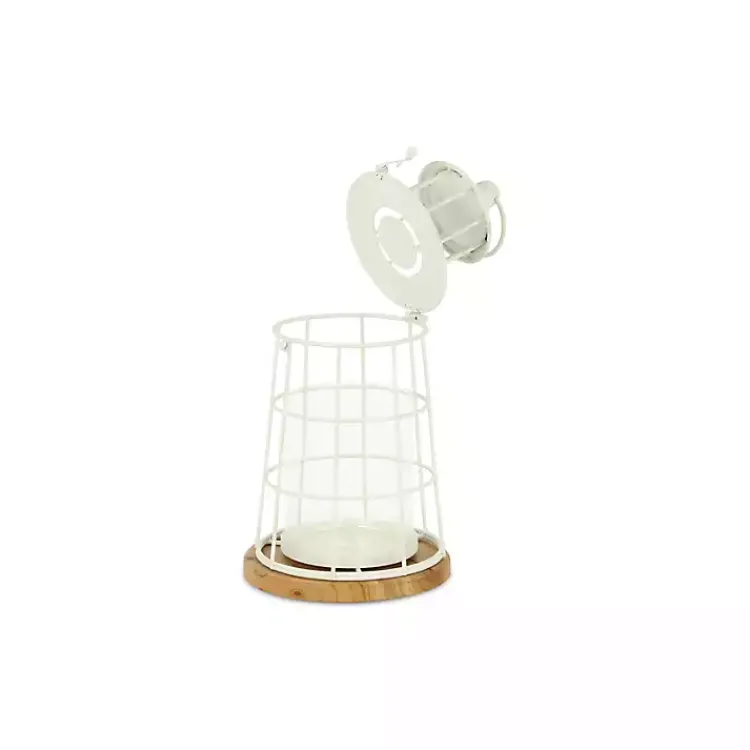 Lanterns>Kirklands Home Metal Lighthouse Lantern, 12 in. White
