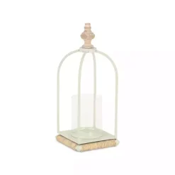 Lanterns>Kirklands Home Metal Rope Wrapped Lantern White