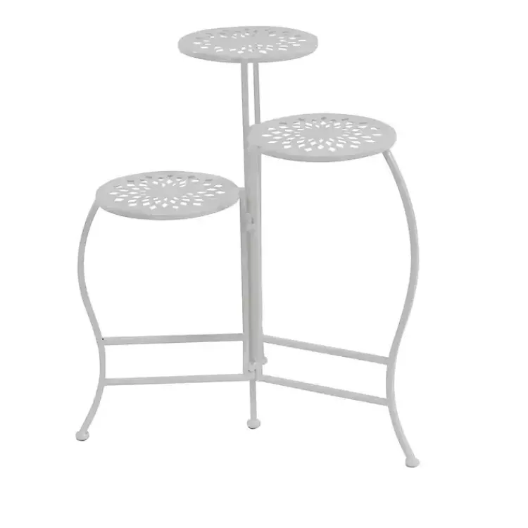 Kirklands Home Metal 3-Tier Plant Stand White Outlet