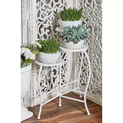 Kirklands Home Metal 3-Tier Plant Stand White Outlet
