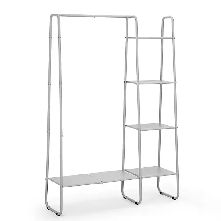 Kirklands Home Metal 4-Tier Shelf Clothing Rack White Discount