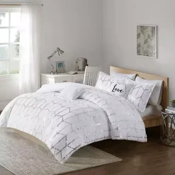 Kirklands Home White Metallic 5-pc. California King Comforter Set Outlet