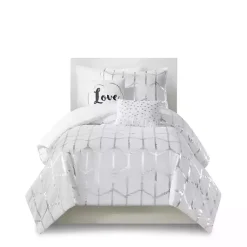 Kirklands Home White Metallic 4-pc. Twin/Twin XL Comforter Set Clearance