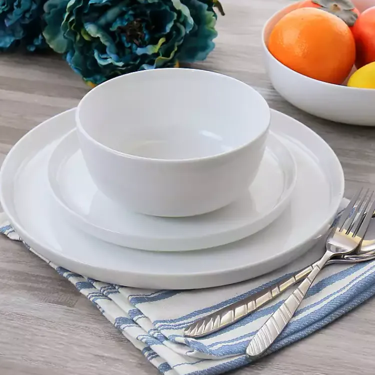 Kirklands Home Modern Ceramic 16-pc. Dinnerware Set White