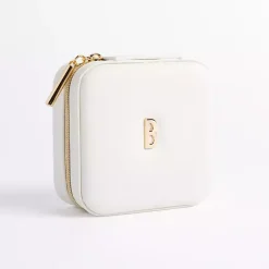 Monogram Seasonal Decor>Kirklands Home Monogram B Travel Jewelry Box White