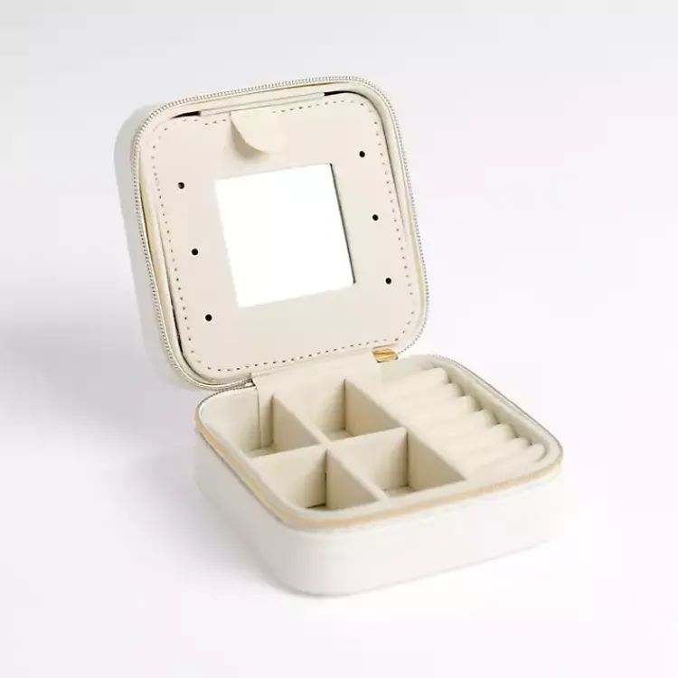 Monogram Seasonal Decor>Kirklands Home Monogram K Travel Jewelry Box White