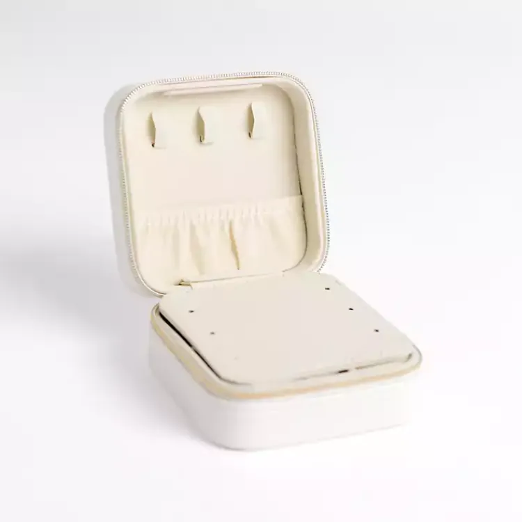 Monogram Seasonal Decor>Kirklands Home Monogram K Travel Jewelry Box White