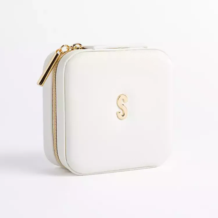 Monogram Seasonal Decor>Kirklands Home Monogram S Travel Jewelry Box White