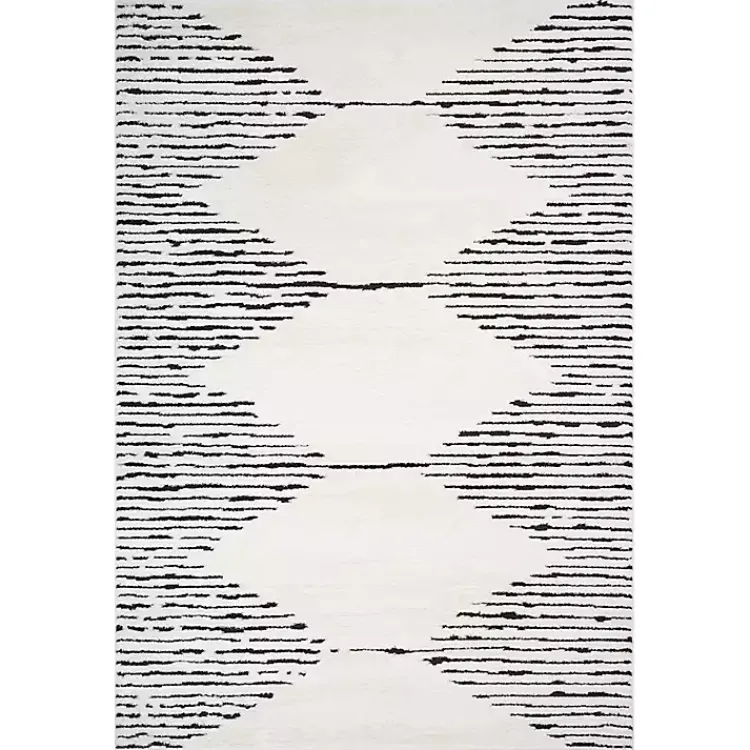 Kirklands Home White Moroccan Accent Rug, 2x3