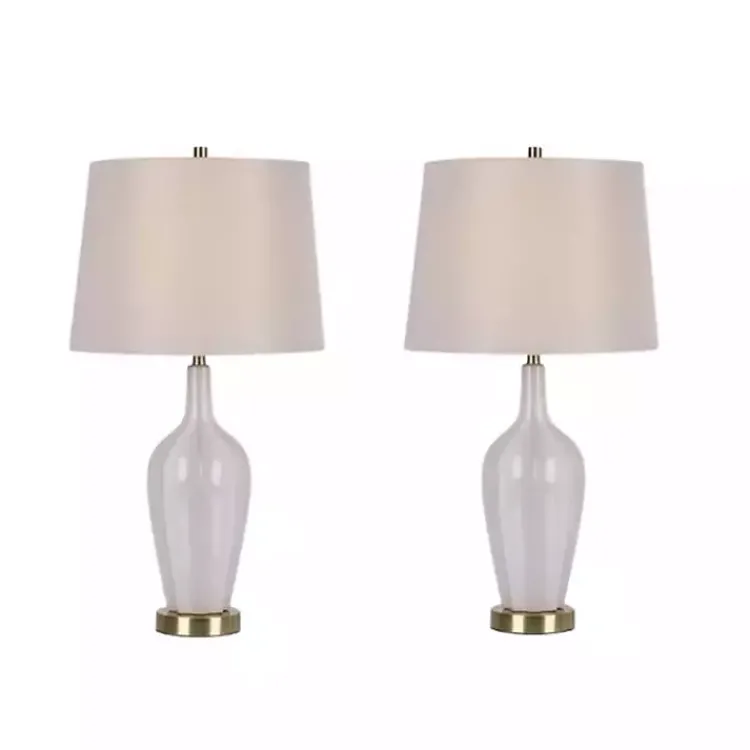 Kirklands Home Needle Neck Ceramic Table Lamps, Set of 2 White Online