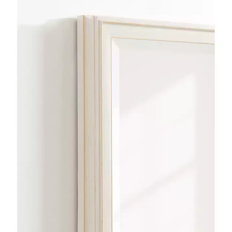 Kirklands Home White Oakhurst Rectangle Wall Mirror, 30 in.