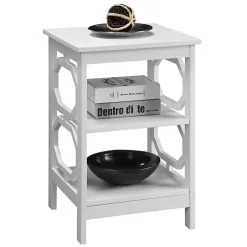 Kirklands Home Octagon 2-Shelf Accent Table White Outlet