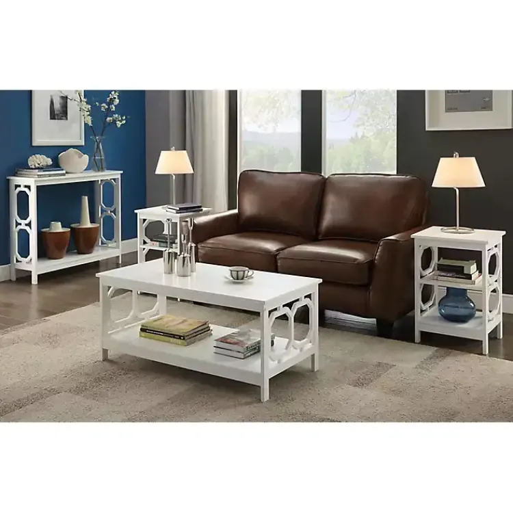 Kirklands Home Octagon 2-Shelf Accent Table White Outlet